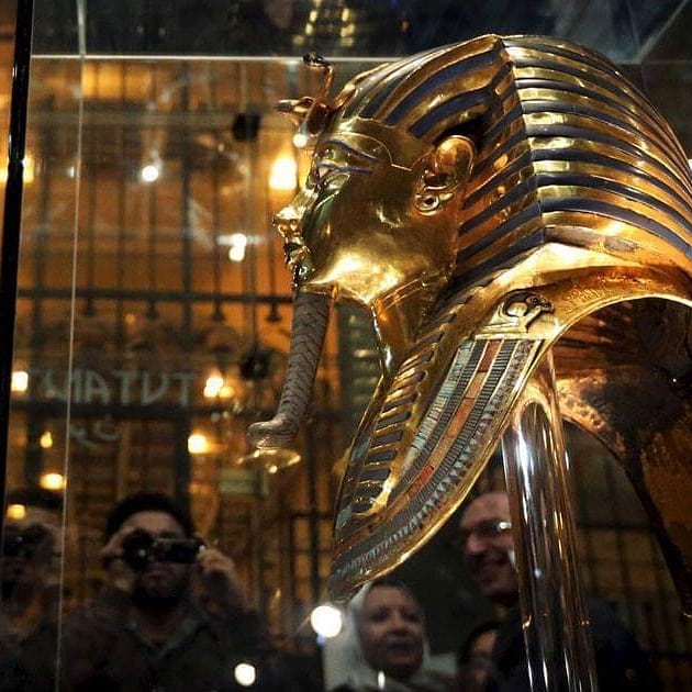 the musk of the king Tut Ankh Amoon in Cairo museum