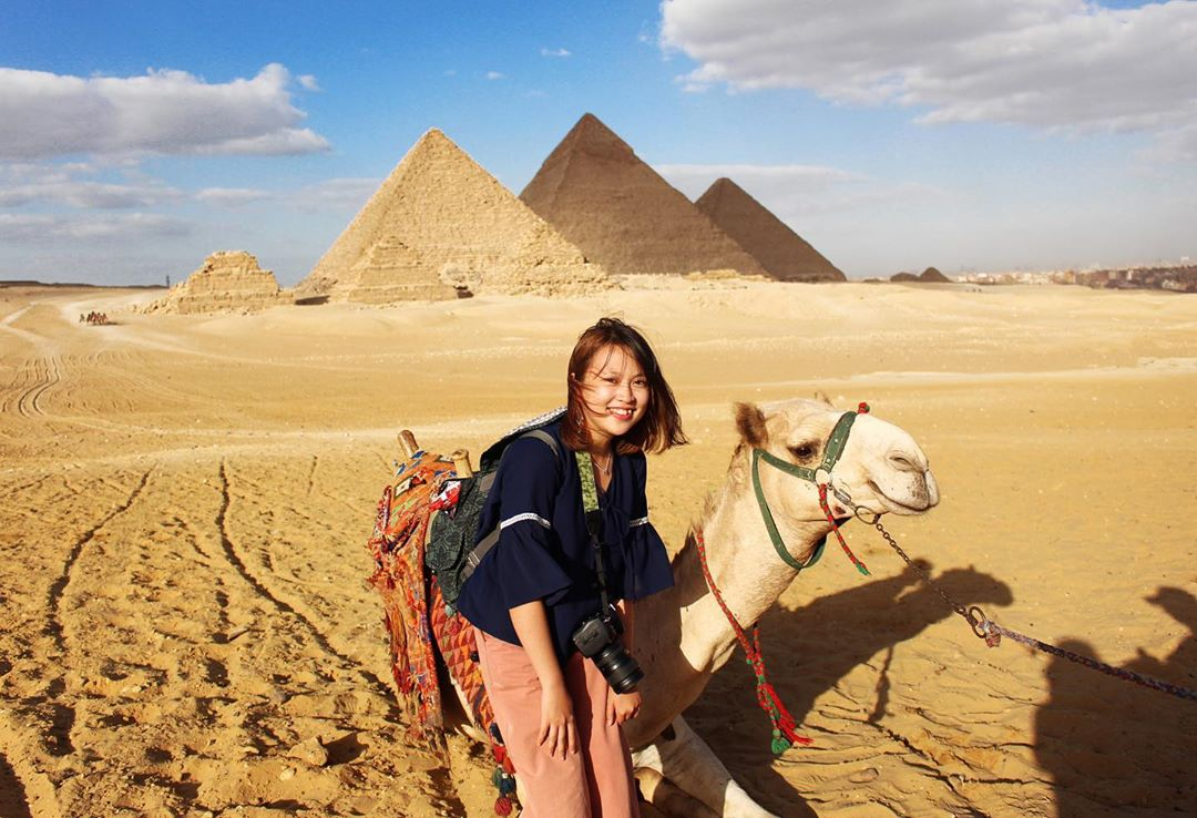 Camel ride at Giza Pyramids