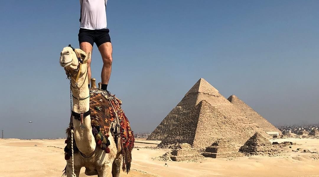 Camel ride at Giza Pyramids