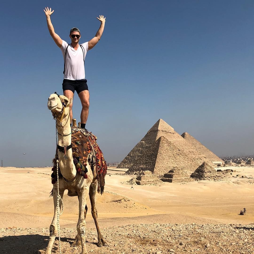 Camel ride at Giza Pyramids